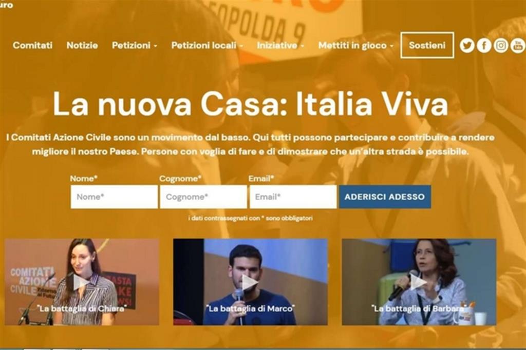 Renzi: il dominio italiaviva.org non è nostro. E comprano casaitaliaviva.it
