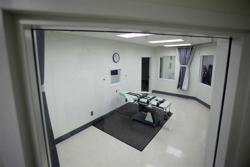 La "camera della morte" nel carcere di San Quintino in California (Ansa/Ap)