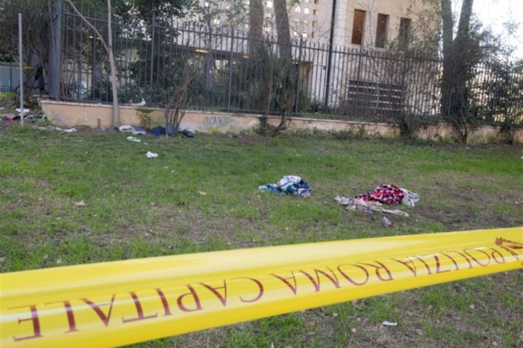 Il parco di Roma dove è stato ritrovato il corpo di un senza fissa dimora