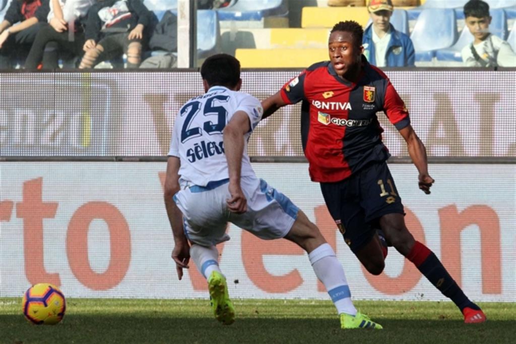 L’attaccante ivoriano del Genoa Christian Kouamé, 21 anni