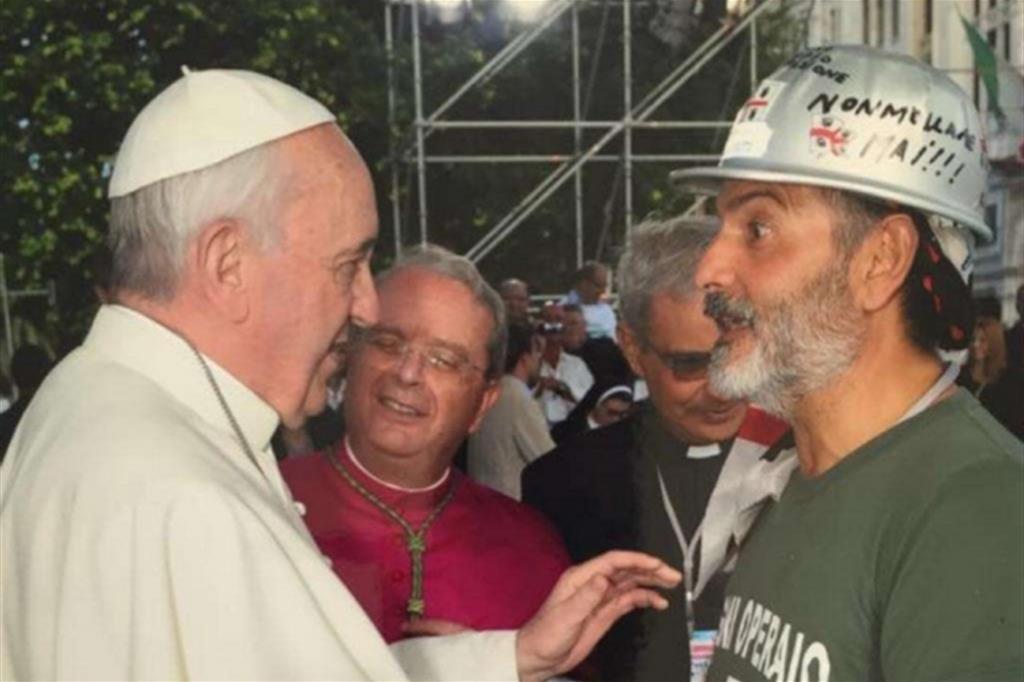 Gli operai sardi incontrano Papa Francesco nel 2013