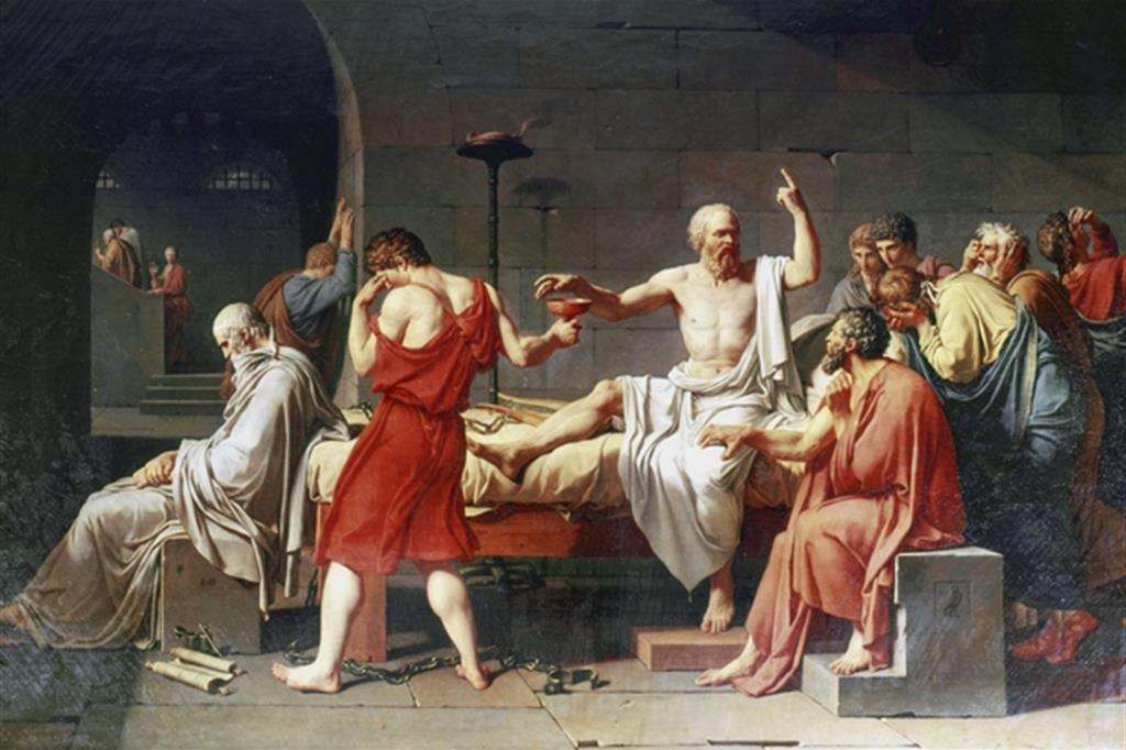 «La morte di Socrate» dipinta da Jacques-Louis David (1787) / Alinari
