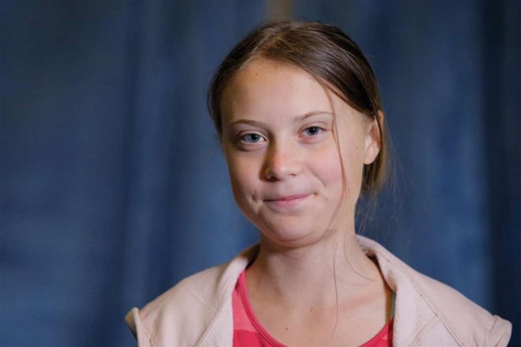 Greta Thunberg, sedici anni:  l’attivista svedese  ieri ha guidato  il corteo dei ragazzi  a Montreal  in Canada (Ansa)