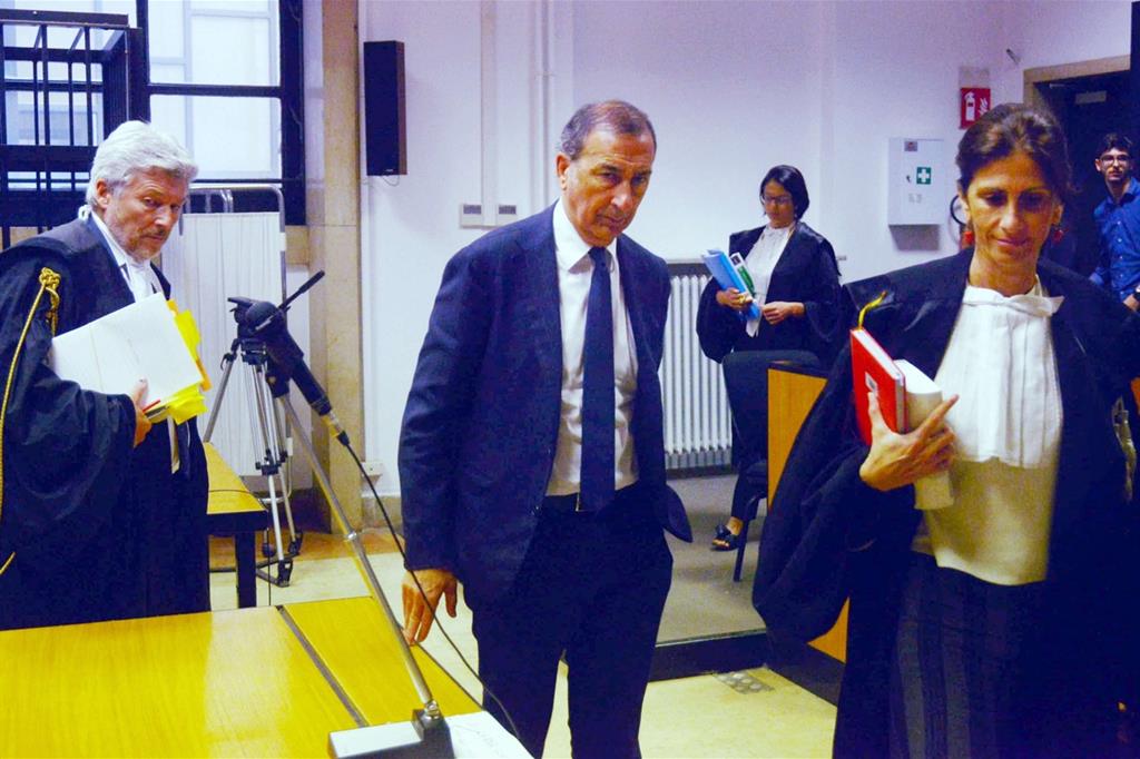 Giuseppe Sala in tribunale (Fotogramma)