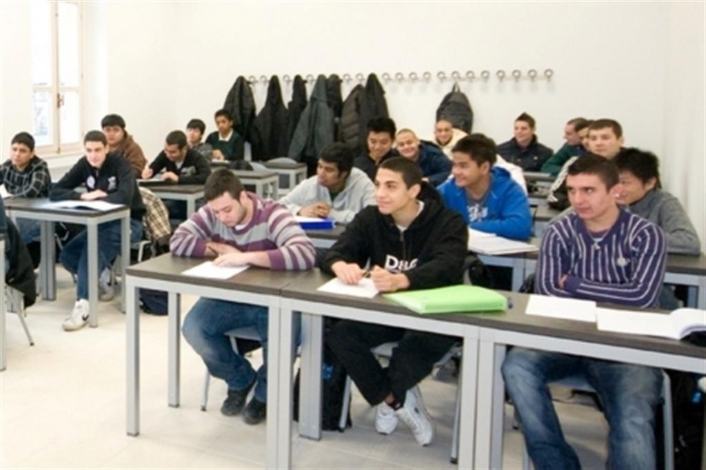 Allievi dell'istituto di formazione professionale Galdus a Milano