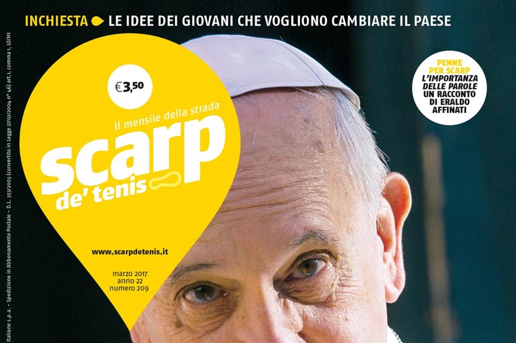 La copertina di Scarp de' tenis del 6 marzo 2017 con papa Francesco