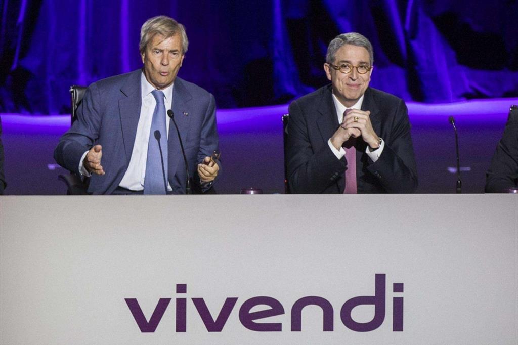 Vincent Bolloré e Arnaud De Puyfontaine, presidente del consiglio di sorveglianza e presidente del comitato di gestione di Vivendi.