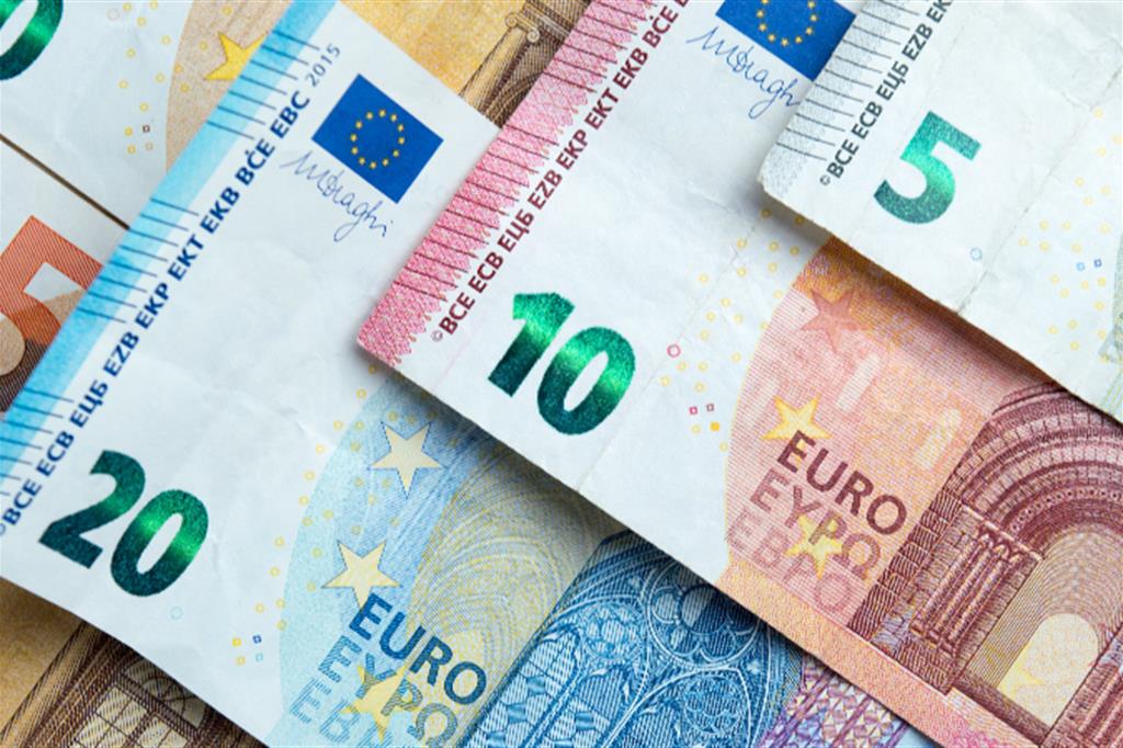 Banconote degli euro, fatte in materiale derivato dal cotone