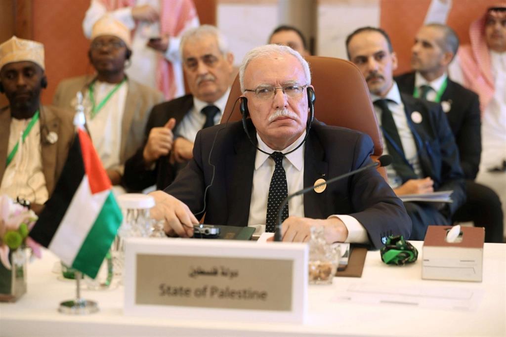 Il ministro degli Esteri palestinese Riad al-Malki