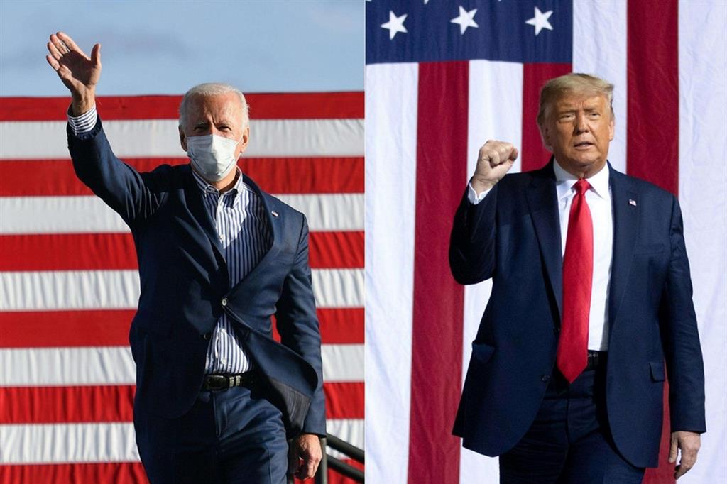 Il presidente degli Stati Uniti sarà il democratico Joe Biden (a sinistra) o verrà confermato il repubblicano Donald Trump?