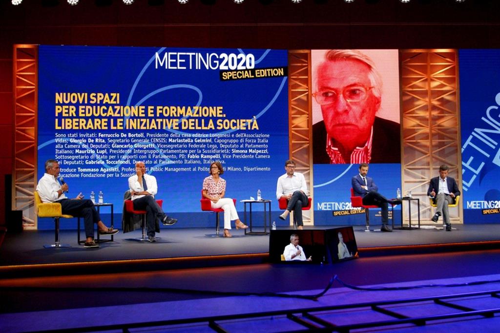 Meeting di Rimini 2020. Un momento dell'incontro dedicato alla scuola