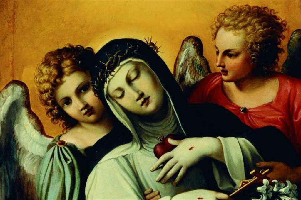La celebre “Estasi di santa Caterina da Siena” opera di Agostino Carracci