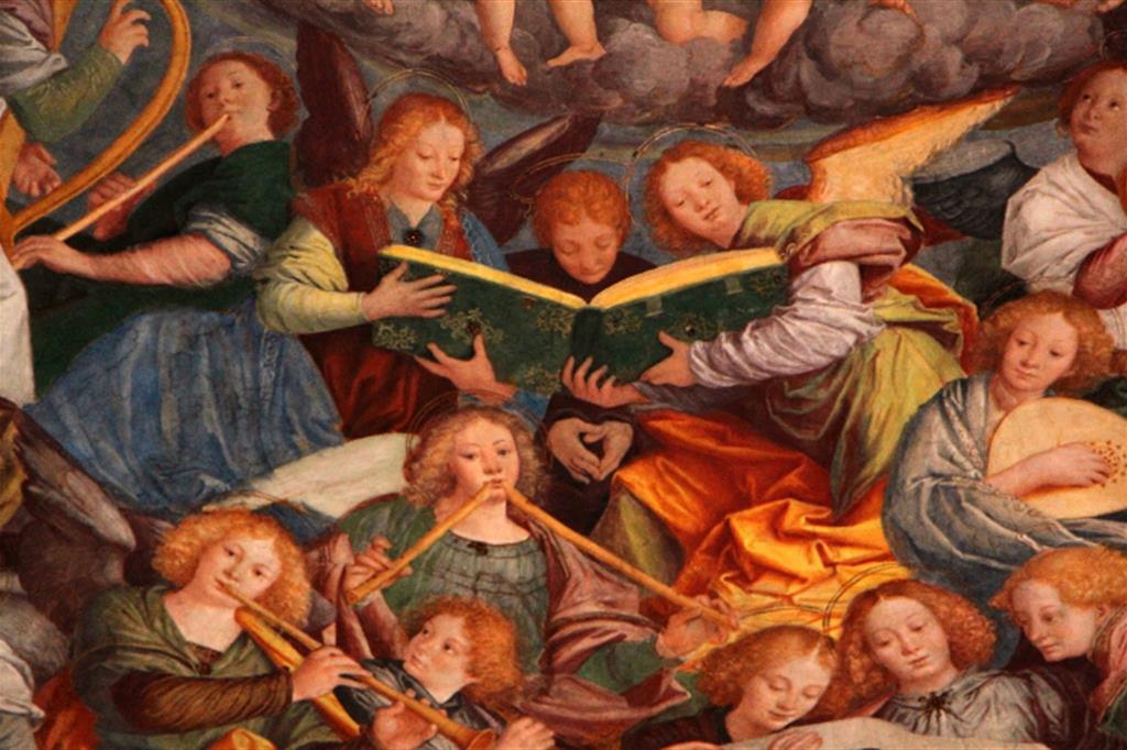 Gli angeli cantori dipinti da Gaudenzio Ferrari a Saronno