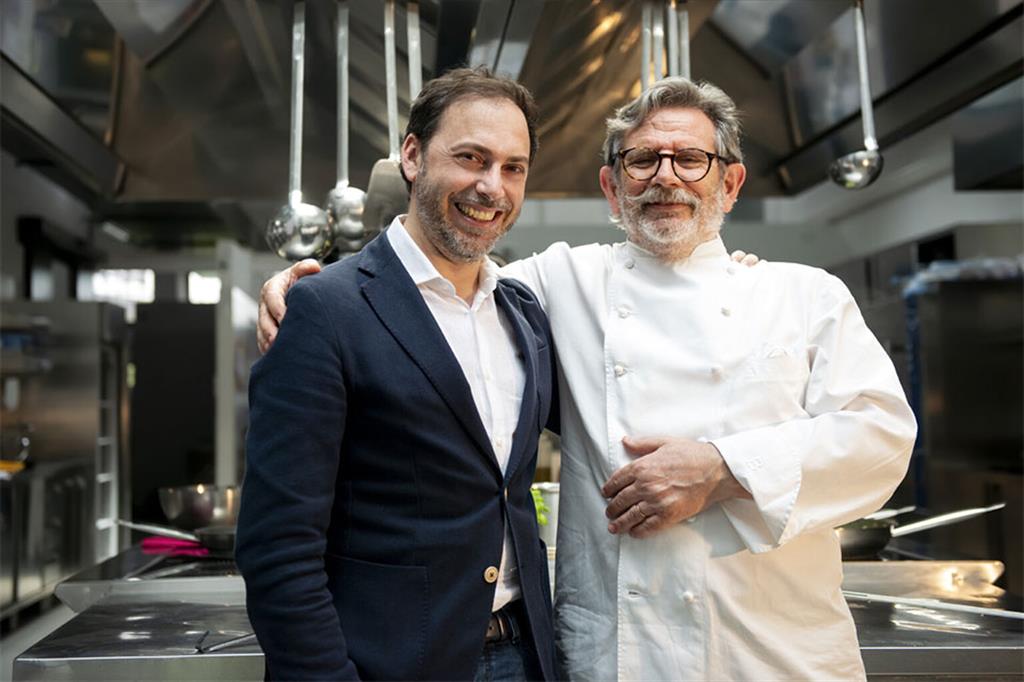 L'imprenditore Omar Campise con lo chef Marc Farellacci