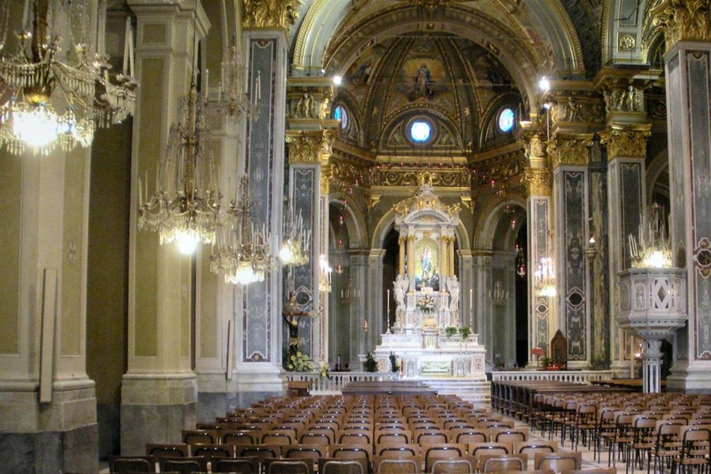 Un 'immagine del Santuario Nostra Signora della Guardia a Genova