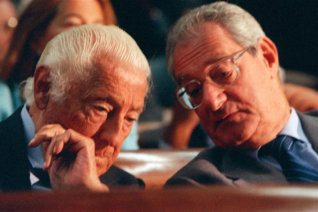 Gianni Agnelli e Cesare Romiti in una foto del 1998