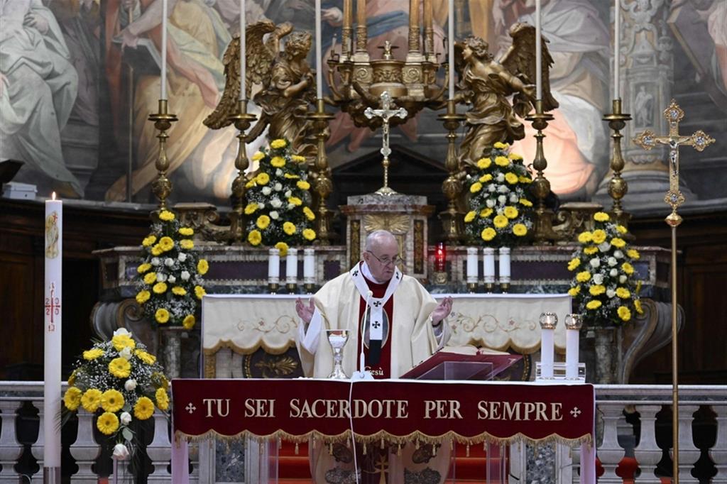 Il Papa celebra la Messa al Santuario di Santo Spirito in Sassia