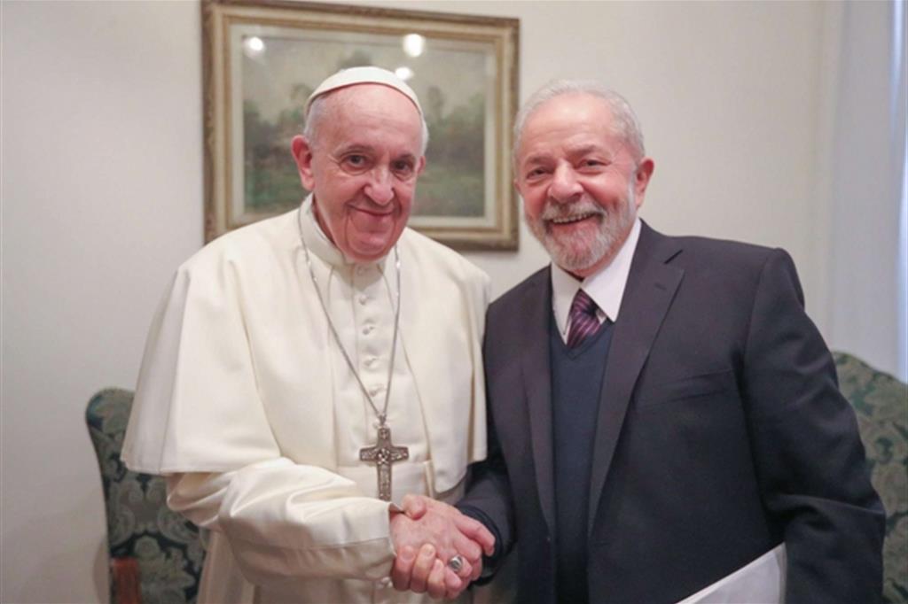 Lula con papa Francesco