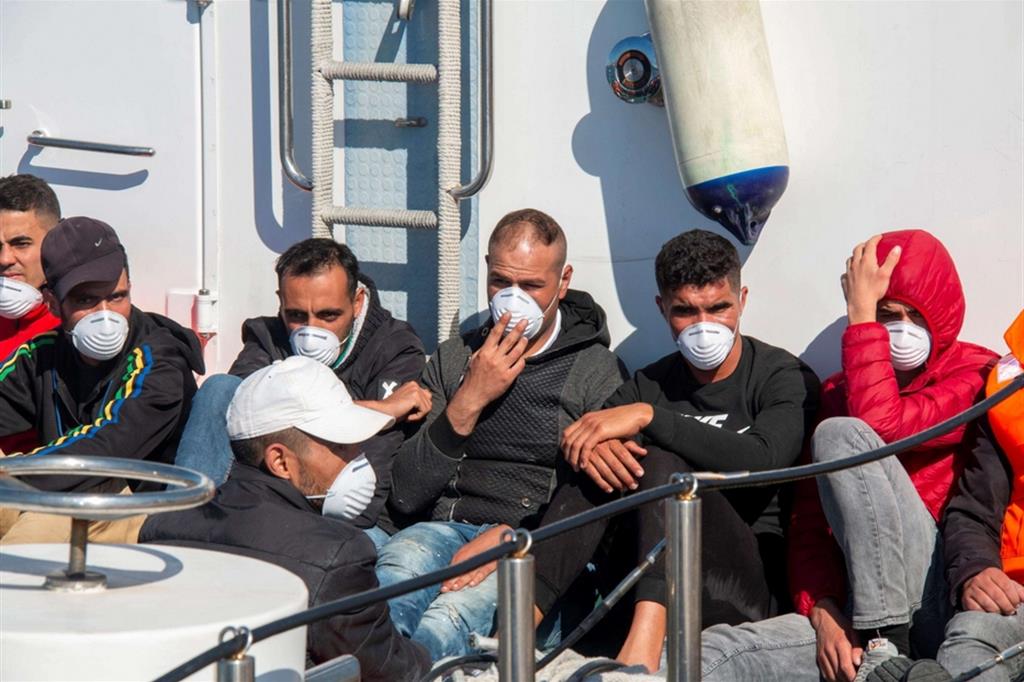 Un gruppo di migranti arrivati in Europa