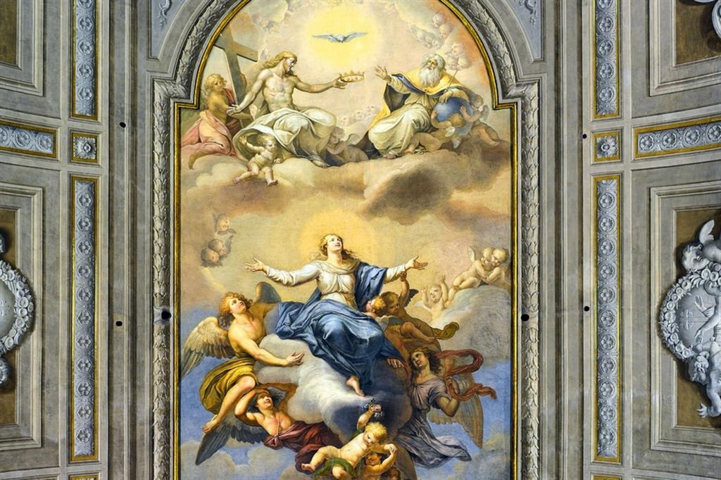 L'Assunzione, affresco sul soffitto della chiesa romana di Santa Maria Immacolata in via Veneto