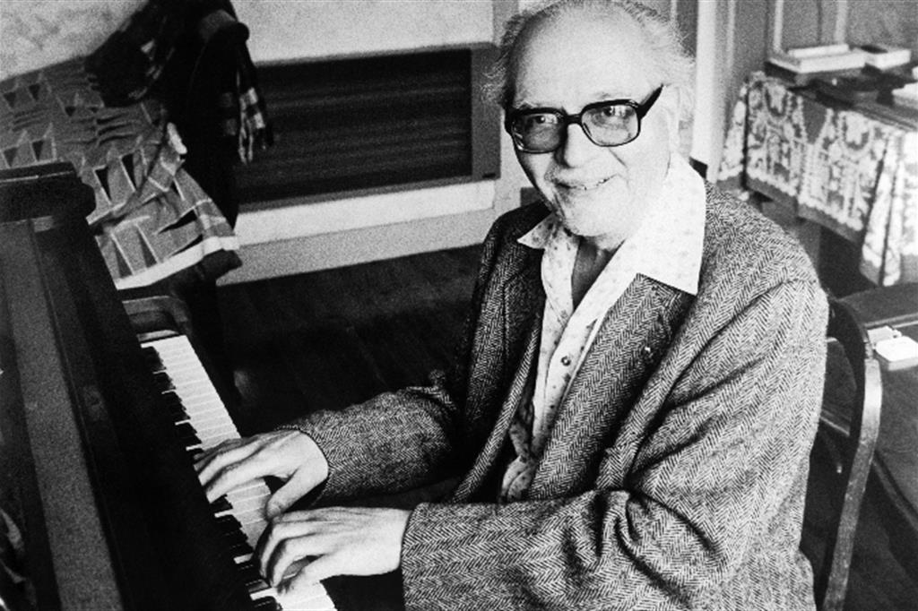 Olivier Messiaen nella sua casa di Petichet, 1980 circa
