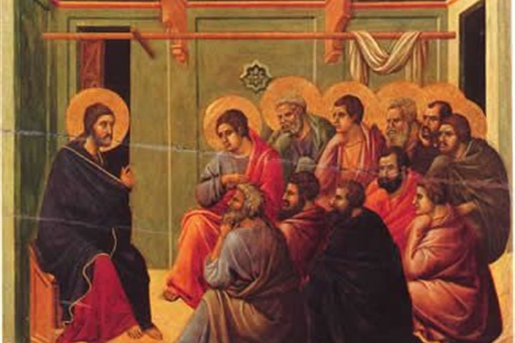 Duccio, Gesù parla agli Apostoli