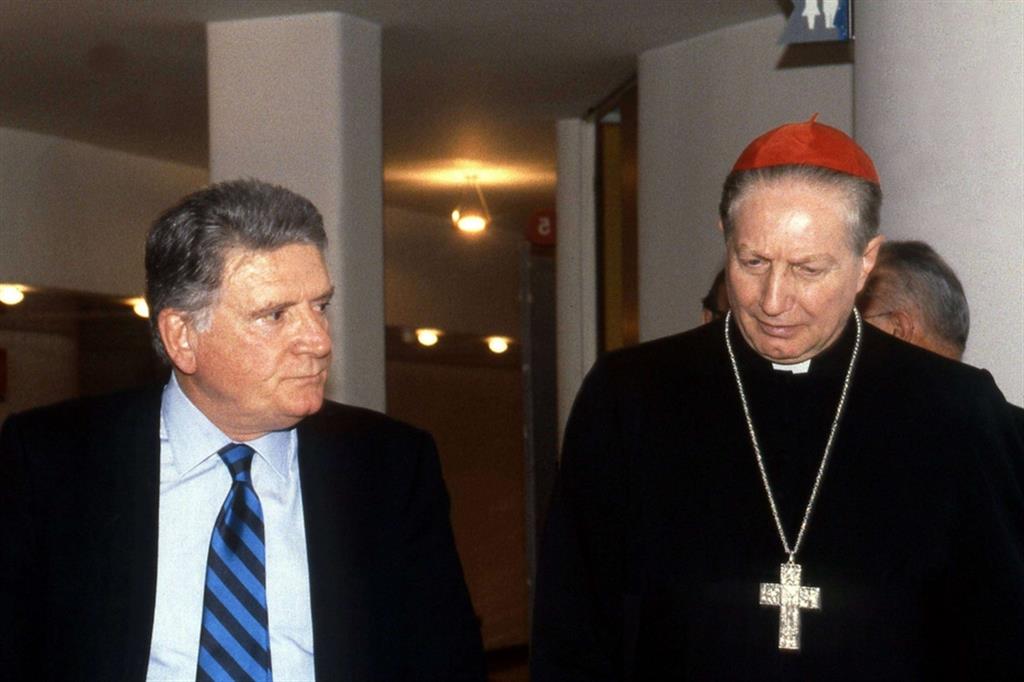 Sergio Zavoli con il cardinale Carlo Maria Martini nel 1990
