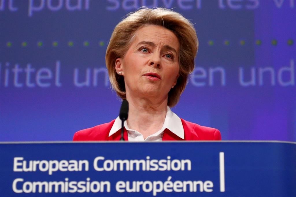 La presidente della Commissione Ue Ursula von Der Leyen