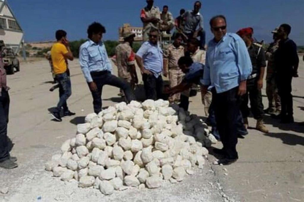 Un sequestro di cocaina avvenuto nella zona di Tobruk, in Libia