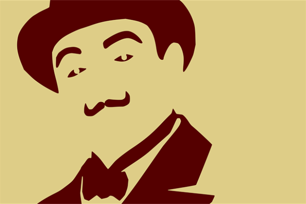 Una elaborazione grafica di Hercule Poirot, il detective inventato da Agatha Christie nel 1920