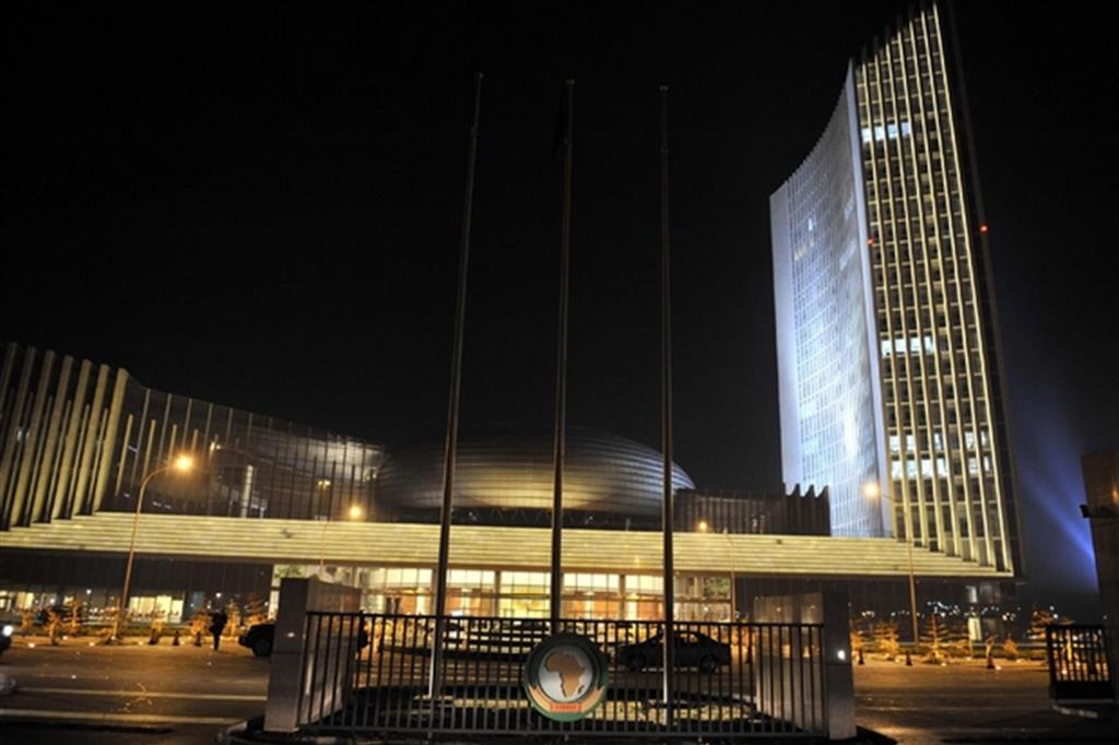 Il palazzo dell'Unione Africana ad Addis Abeba, Etiopia