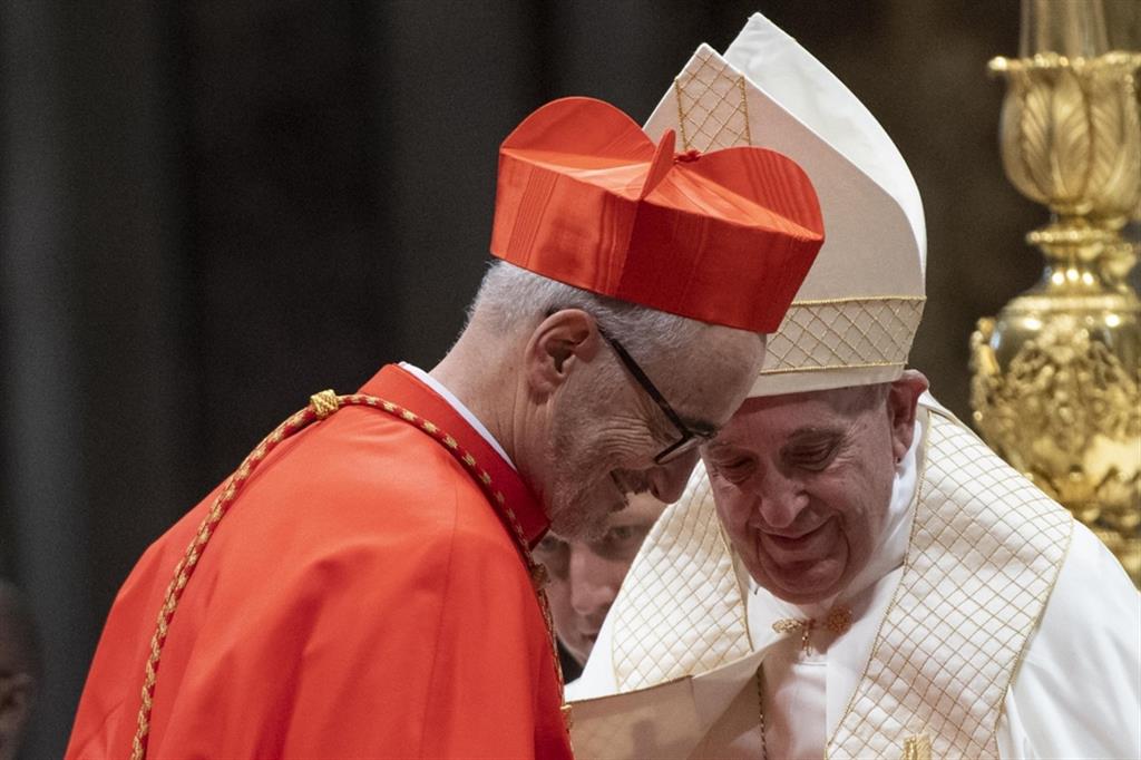 Il cardinale Michael Czerny con papa Francesco
