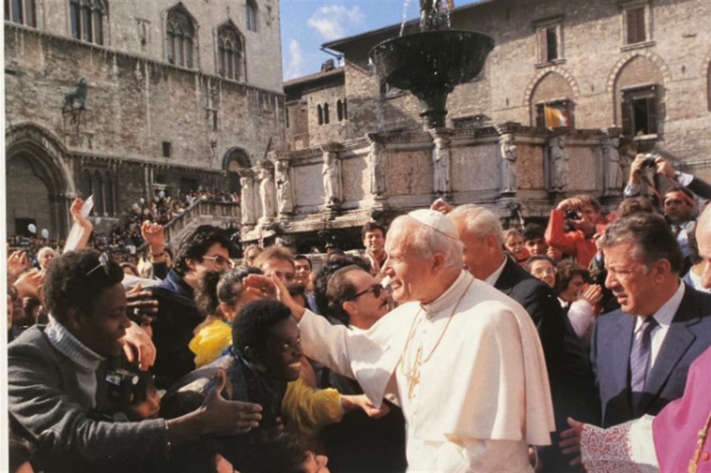 La visita di Giovanni Paolo II a Perugia nel 1986