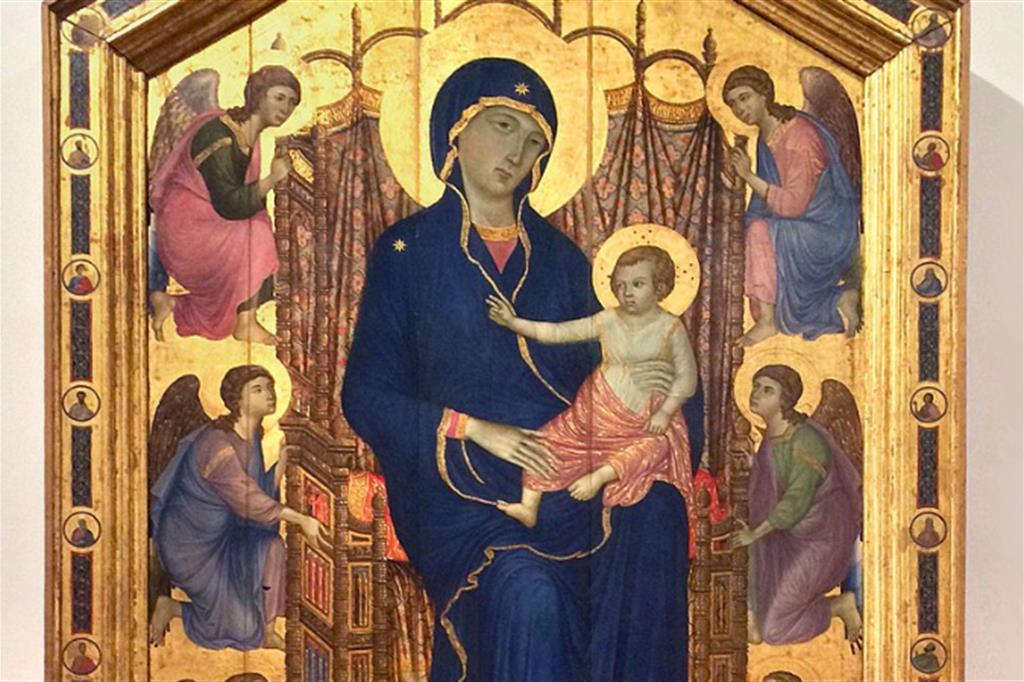 La Madonna Rucellai di Duccio, agli Uffizi di Firenze