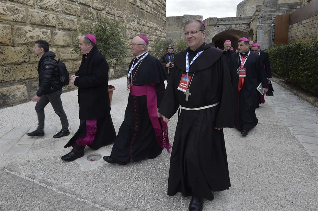I vescovi che partecipano all'Incontro "Mediterraneo, frontiera di pace"