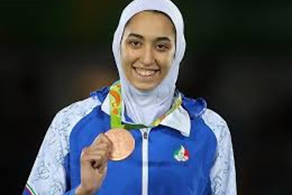 Kimia Alizadeh con la medaglia di bronzo alle Olimpiadi di Rio