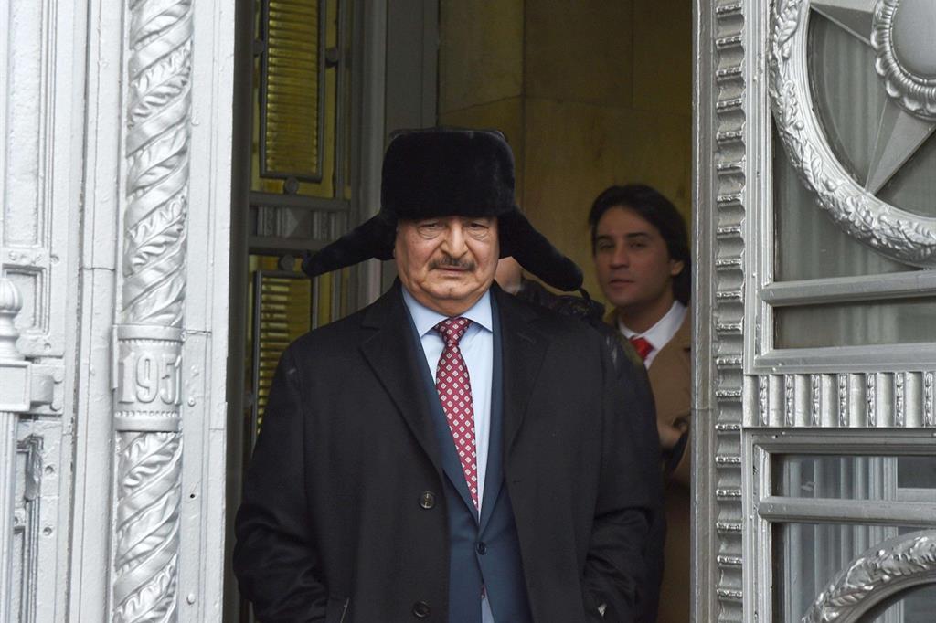 Il generale Kalifa Haftar, leader della Cirenaica, a Mosca
