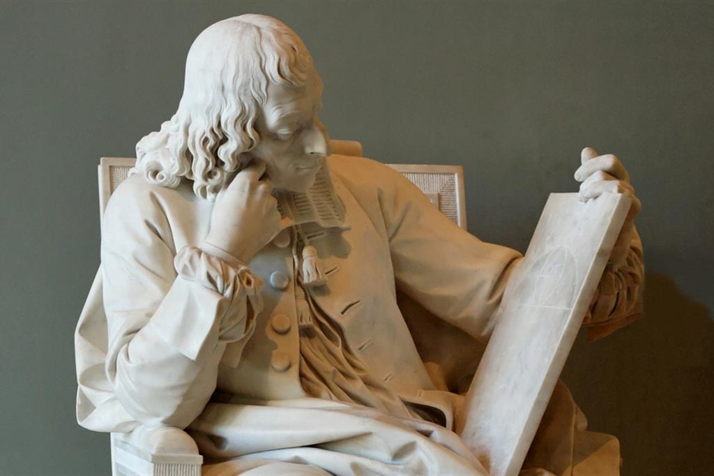 La statua di Pascal al Louvre