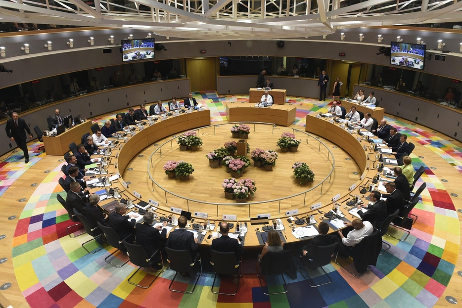 La sala dove si svolge il Consiglio europeo