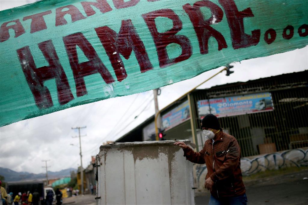 Manifestazione contro l'insicurezza alimentare in Colombia