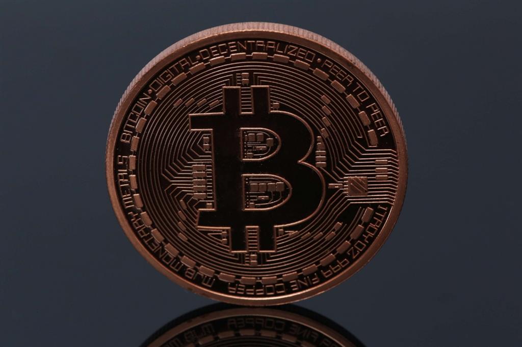 La moneta fittizia che rappresenta il Bitcoin: essendo virtuali, i Bitcoin non hanno una forma fisica