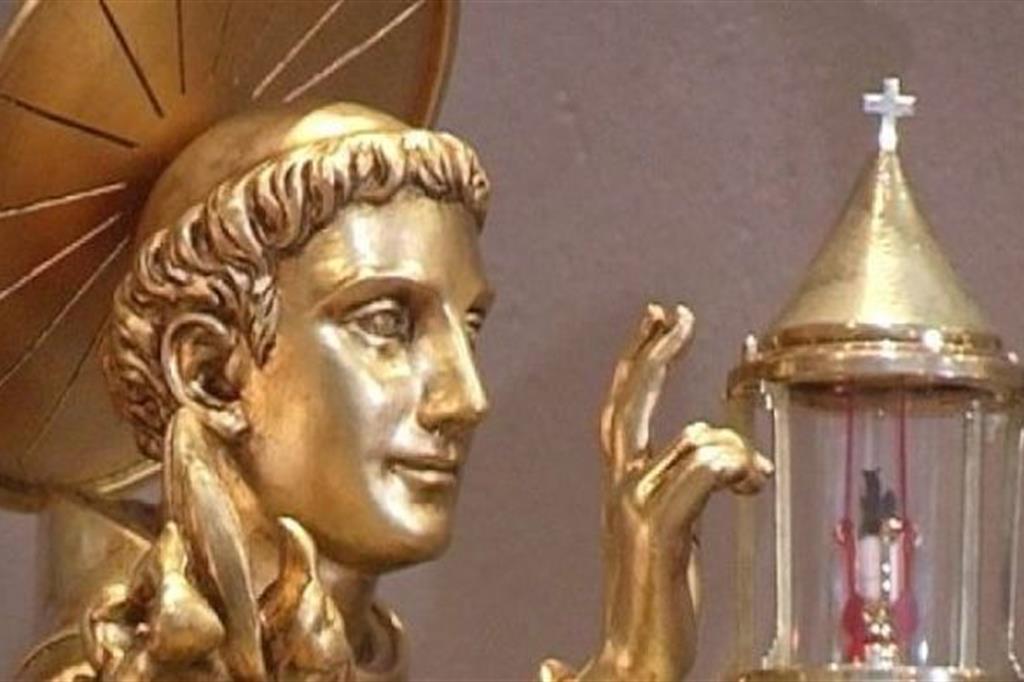 Un particolare della reliquia del santo di Padova