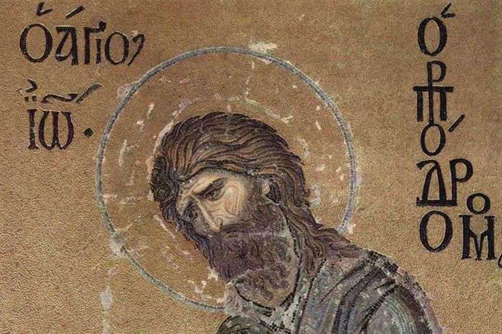 Un dettaglio del mosaico di Giovanni il Battista, nella Basilica di Santa Sofia in Istanbul