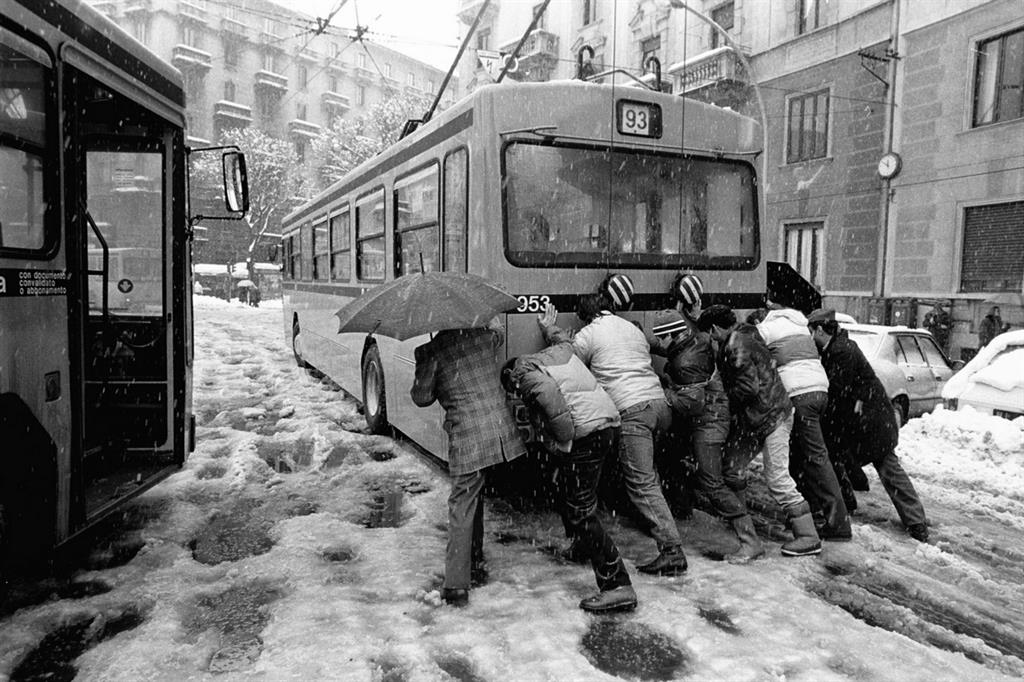 Gennaio 1985: a Milano cadono 90 centimetri di neve