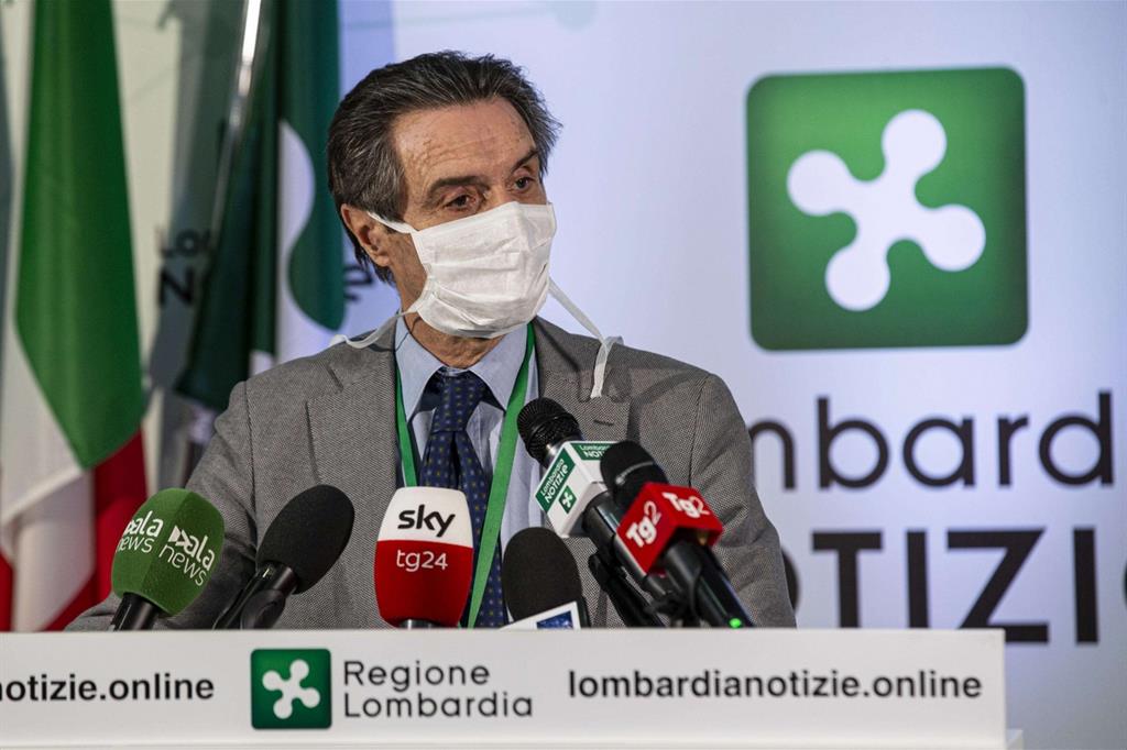 Il presidente della Regione Lombardia, Attilio Fontana