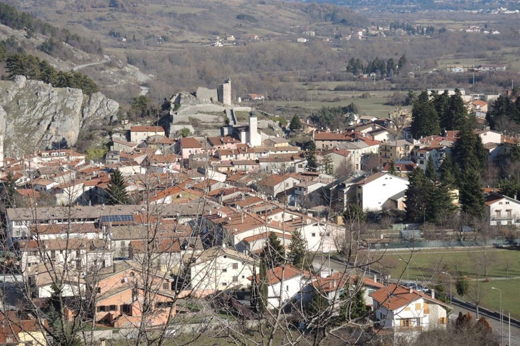 Una veduta del comune di Alfedena, provincia dell’Aquila, in Abruzzo