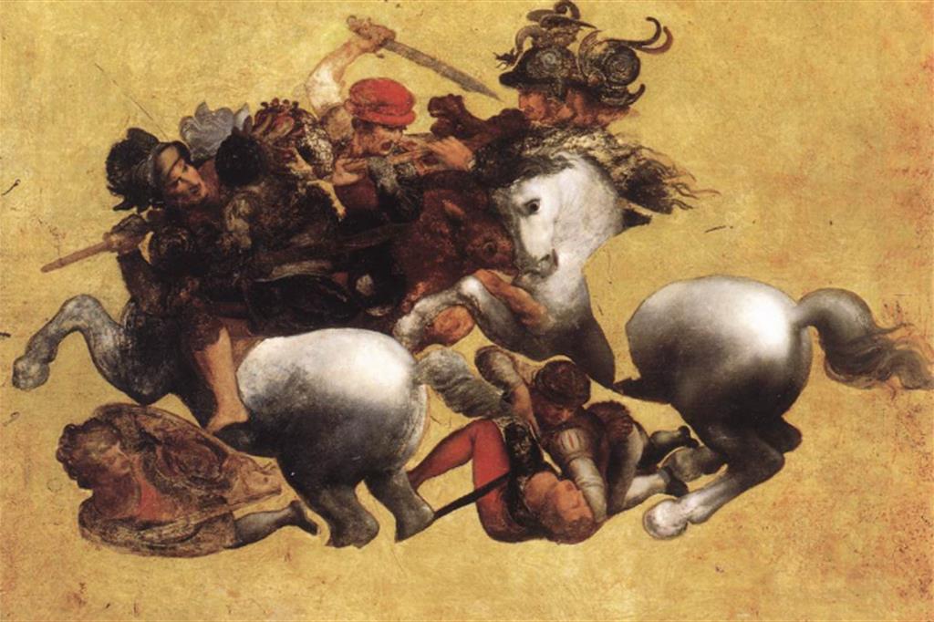 La 'Tavola Doria' (1505 circa), copia della parte centrale della “Battaglia di Anghiari” di Leonardo (Firenze, Uffizi)
