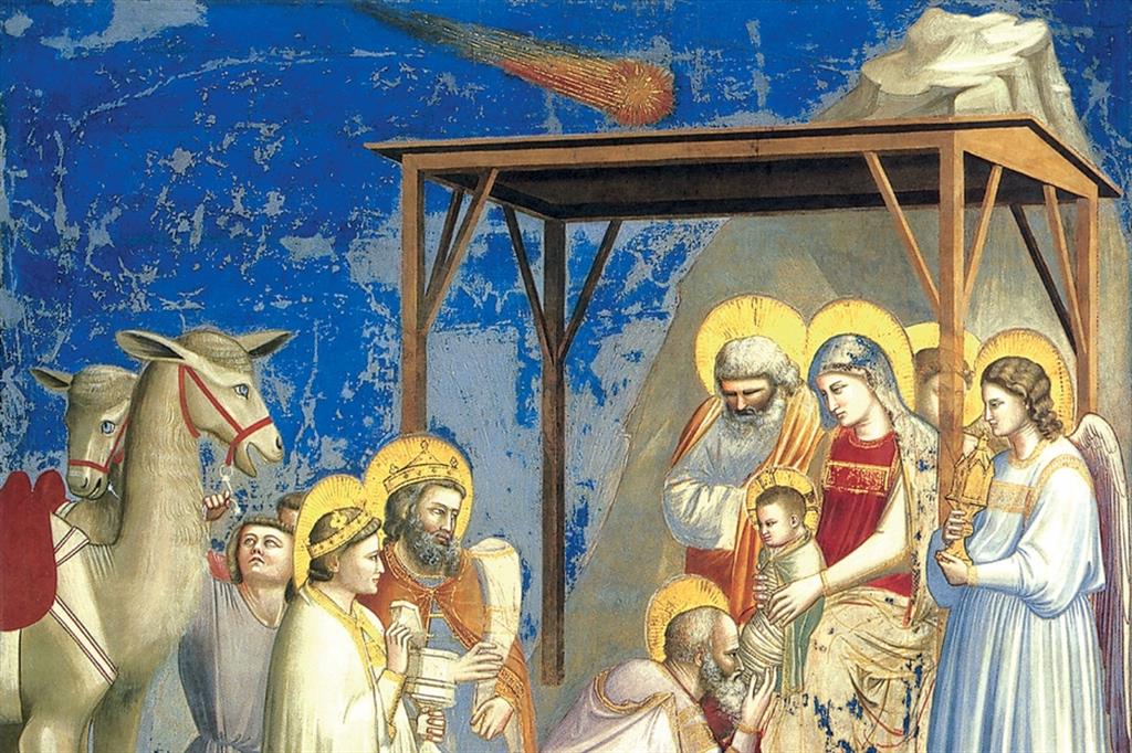 Giotto, "Adorazione dei re magi", 1303-1305. Padova, Cappella Scrovegni