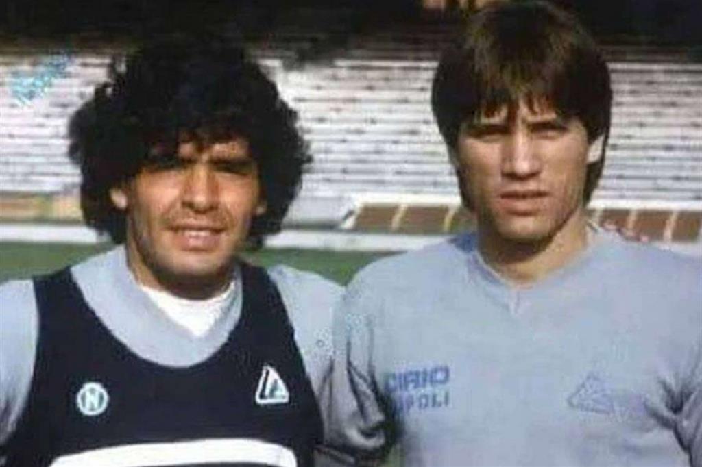 Diego Maradona insieme a Pietro Puzone