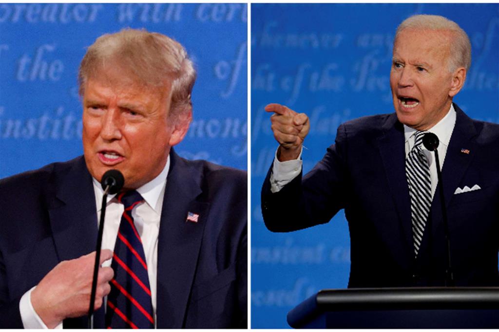 I candidati presidenti degli Stati Uniti, Trump e Biden